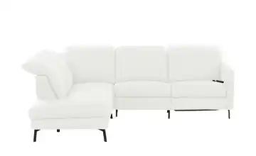 Wohnwert Ecksofa Monja links Erweiterte Funktion Cremeweiß