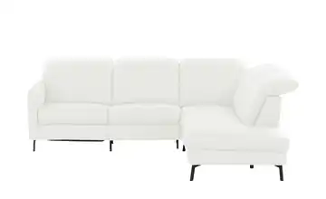 Wohnwert Ecksofa Monja rechts Grundfunktion Cremeweiß