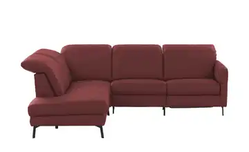 Wohnwert Ecksofa Monja links Grundfunktion Dunkelrot