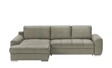 bobb Ecksofa mit Schlaffunktion Soumia Taupe Mikrofaser links