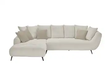 bobb Ecksofa Bellani III Webstoff links Creme