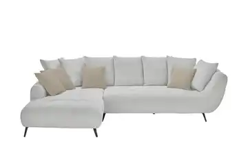bobb Ecksofa Bellani III Webstoff links Silbergrau