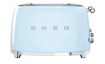 smeg 4-Slot-Toaster TSF03PBEU Pastellblau / silberfarben