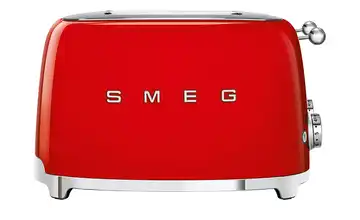 smeg 4-Slot-Toaster TSF03RDEU Rot / silberfarben