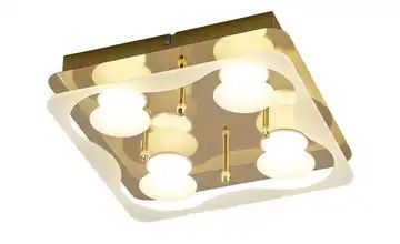 KHG LED-Deckenleuchte, 4-flammig, messing
