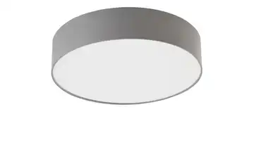 KHG LED-Deckenleuchte, 1-flammig, Stoffschirm grau Grau