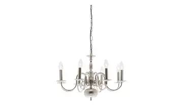 Flämischer Kronleuchter nickel Kerzenoptik
