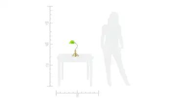 KHG Banker-Lampe messing mit grünem Schirm