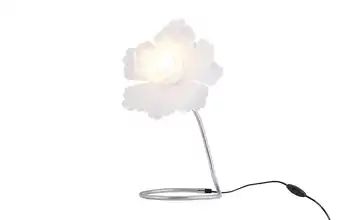 for friends Tischleuchte Flexarm und Blumen-Schirm weiß