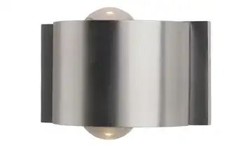 LED-Wandlampe mit geschwungener Metallblende