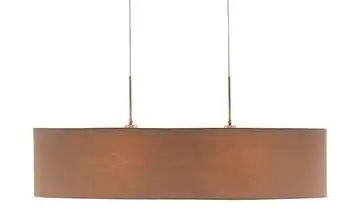 Pendelleuchte Stoffschirm cappuccinofarben, oval