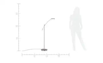 LED-Leseleuchte nickel matt schwenkbar