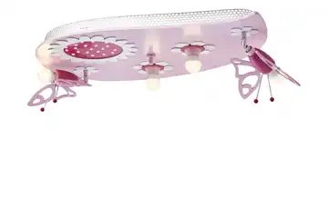 Deckenleuchte, 4+1 flammig rosa