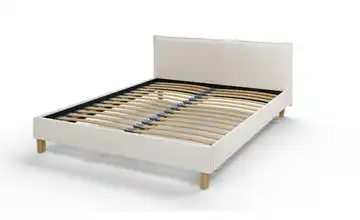 S-STYLE Polsterbett Gabriella 160x200 cm Weiß 177 cm