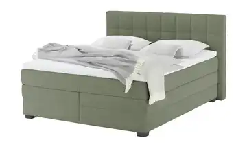 vanDoorn Boxspringbett mit Bettkasten Canto Feincord Waldgrün 160 cm H2 & H3