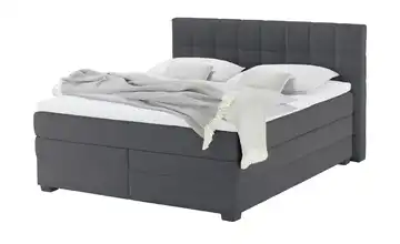 vanDoorn Boxspringbett mit Bettkasten Canto Feincord Anthrazit 160 cm H2 & H3