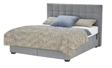 vanDoorn Motor-Boxspringbett mit Bettkasten Ohio Webstoff H4 200 cm Schwarz Grau