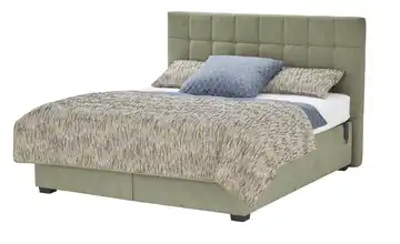 vanDoorn Motor-Boxspringbett mit Bettkasten Ohio Webstoff H4 160 cm Schwarz Grün