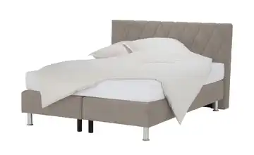 vanDoorn Boxspringbett Marcia Taupe H2 & H3 180 cm Kopfteilhöhe ca. 109cm