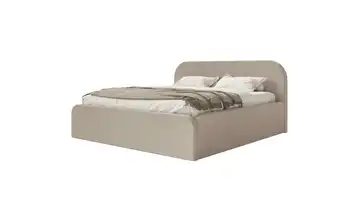 Selsey Polsterbett 180x200 Beige Umike ohne Bettkasten 180x200 cm Samt 200 cm Beige