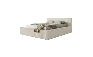 Selsey Polsterbett BK 160x200 Creme mit Bettkasten Affolio Creme 160x200 cm