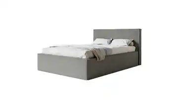 Selsey Polsterbett mit Bettkasten Lucera 180x200 cm Grau Samt