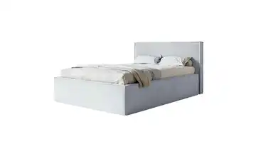 Selsey Polsterbett mit Bettkasten Lucera 140x200 cm Taubengrau Samt