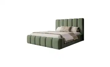 Selsey Polsterbett mit Bettkasten Biscottino 184 cm Salbeigrün 160x200 cm