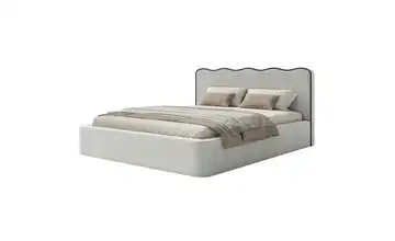 Selsey Polsterbett Duney Hellgrau ohne Bettkasten 200x200 cm Webstoff