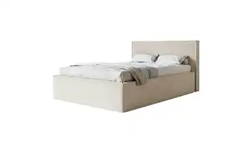 Selsey Polsterbett mit Bettkasten Lucera 180x200 cm Greige Samt