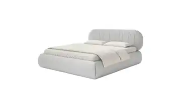 Selsey Polsterbett mit Bettkasten Asmelio 180x200 cm mit Bettkasten Hellgrau