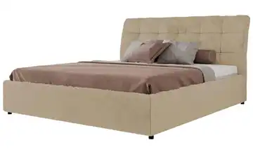 Polsterbett 200x200 Creme mit Bettkasten Gala