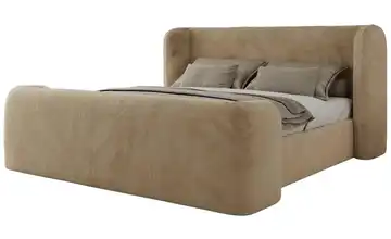 Polsterbett 180x200 Beige 223 cm 180x200 cm Dunkelbeige Polsterbett 180x200 Dunkelbeige