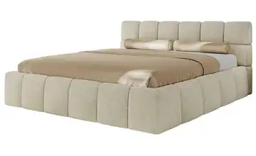 Polsterbett 140x200 Creme 140x200 cm Polsterbett 140x200 Ecru Ecru 166 cm