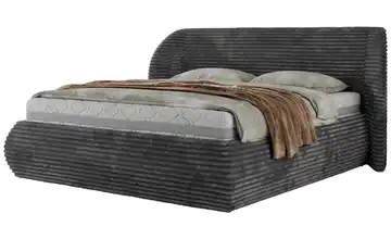 Polsterbett 160x200 Grau 205 cm 160x200 cm Polsterbett 160x200 Graphit Graphit