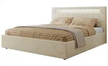 Polsterbett 180x200 Creme Polsterbett 180x200 Ecru 188 cm Ecru 180x200 cm