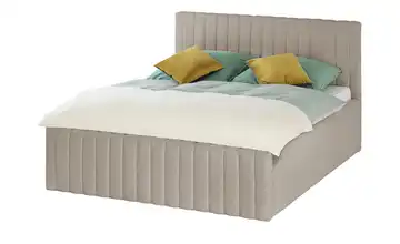 Polsterbett Batina mit Bettkasten Taupe 160 cm
