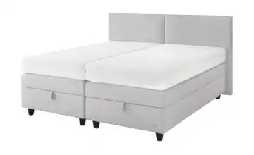 RUF Boxspringbett mit Bettkasten Camina 180 cm H2 Hellgrau