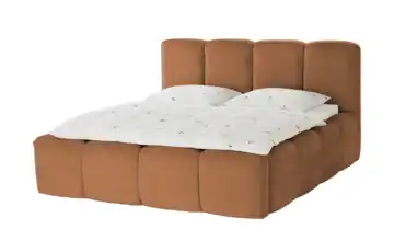 Polsterbett ohne Bettkasten Newbury Cognacbraun 160 cm ohne Bettkasten