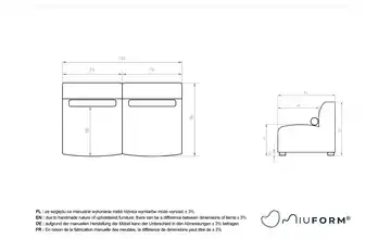 Miuform Einzelsofa modular Flex Felix Olivgrün