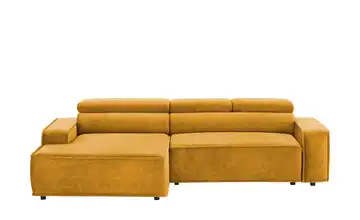 switch Ecksofa Liam Grundfunktion Velours Goldgelb links