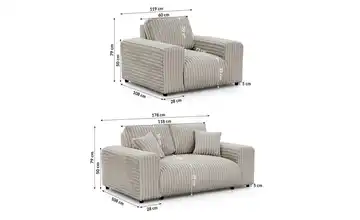  Polstergarnitur 2er-Set  