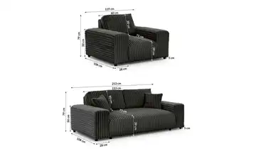  Polstergarnitur 2er-Set  
