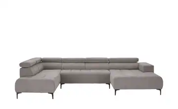 switch Wohnlandschaft Caro Grundfunktion links Mikrofaser Schlamm