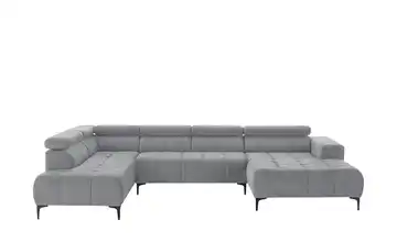 switch Wohnlandschaft Caro Grundfunktion links Chenille Grau