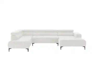 switch Wohnlandschaft Caro Grundfunktion links Chenille Wollweiß