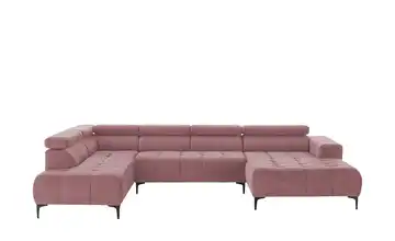 switch Wohnlandschaft Caro Grundfunktion links Chenille Rosé