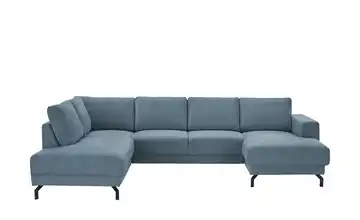 switch Wohnlandschaft Brazil Blau, Grau Chenille links