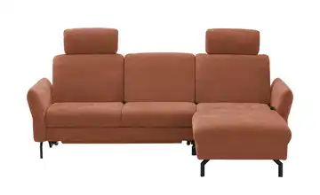 meinSofa Ecksofa Pia rechts Rotbraun Erweiterte Funktion