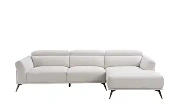 Ecksofa mit Kopfstützenverstellung Wiana Beige rechts
